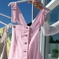 Schattige en casual salopette in effen kleuren met verstelbare bandjes