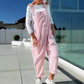 Schattige en casual salopette in effen kleuren met verstelbare bandjes