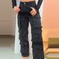 ⏳Tijdelijke aanbieding⏰Dames wijde broek met zakken en strass steentjes