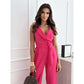 ☀️Frauen Mouwloze V-hals Effen Jumpsuit🕊️