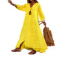 Losse V-hals maxi-jurk voor dames
