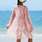 3-delige bikiniset voor dames met cover-up
