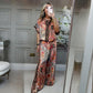 Coole set - print top + chill wijdpijpbroek