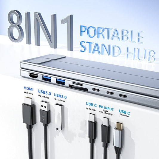 Tijdelijke aanbieding: USB-C dockingstation laptopstandaard met 4K HDMI