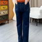 ⏳Tijdelijke aanbieding⏰Rechte damesjeans met elastische tailleband en trekkoord👖