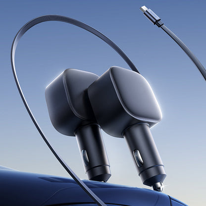 🚗 Slimme Intrekbare Autolader – Snel, Veilig & Handig