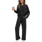 💥Uitverkoop 50% korting👗Dames top met ronde hals en broek met trekkoord