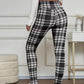 Fleece gevoerde geruite leggings voor dames – zachte, rekbare en stijlvolle winterkleding 🧣
