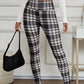 Fleece gevoerde geruite leggings voor dames – zachte, rekbare en stijlvolle winterkleding 🧣
