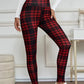 Fleece gevoerde geruite leggings voor dames – zachte, rekbare en stijlvolle winterkleding 🧣