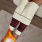 Fleece gevoerde geruite leggings voor dames – zachte, rekbare en stijlvolle winterkleding 🧣