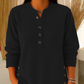 📢📢50% korting! 👗✨ Henley-top voor dames van geribd fluweel – soepele pasvorm, knoopdetails en tijdloze elegantie voor elke dag!