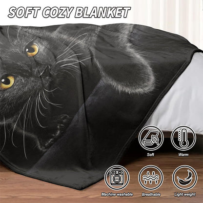 ⏳LAATSTE DAG UITVERKOOP 50% KORTING!⏰🐱Black Cat All-Season Cozy Blanket