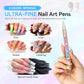 🎁Kerstcadeau! 50% Korting op 12-Kleurige Professionele Nail Art Penset – Ultraprecieze 0,7 mm Punt & Snel Droogend ✨💅