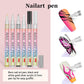 🎁Kerstcadeau! 50% Korting op 12-Kleurige Professionele Nail Art Penset – Ultraprecieze 0,7 mm Punt & Snel Droogend ✨💅