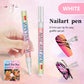 🎁Kerstcadeau! 50% Korting op 12-Kleurige Professionele Nail Art Penset – Ultraprecieze 0,7 mm Punt & Snel Droogend ✨💅