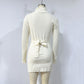 Geribbelde gebreide bodycon-trui voor dames
