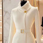 Geribbelde gebreide bodycon-trui voor dames