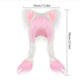 🐶Pluche wintermuts met kattenoren en gevlochten staartjes