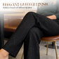 Hoge taille glitter broek met rechte pijpen