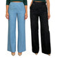 Hoge taille glitter broek met rechte pijpen