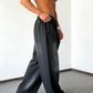 Heren casual broek met wijde pijpen en trekkoord