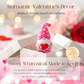 Valentijnsdag mini-kabouterbeeldje ornament