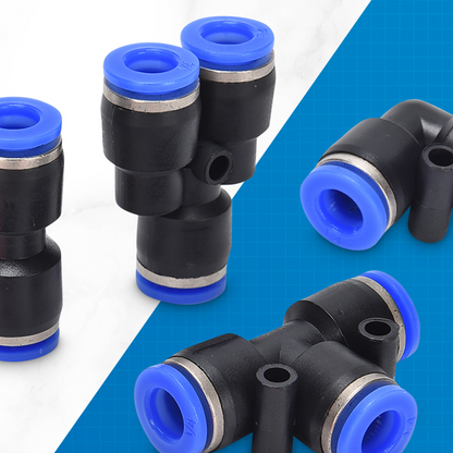 🔧1/4 inch pneumatische slangkoppeling met steekverbinding, set