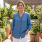 Casual shirt met ruches en V-hals voor dames