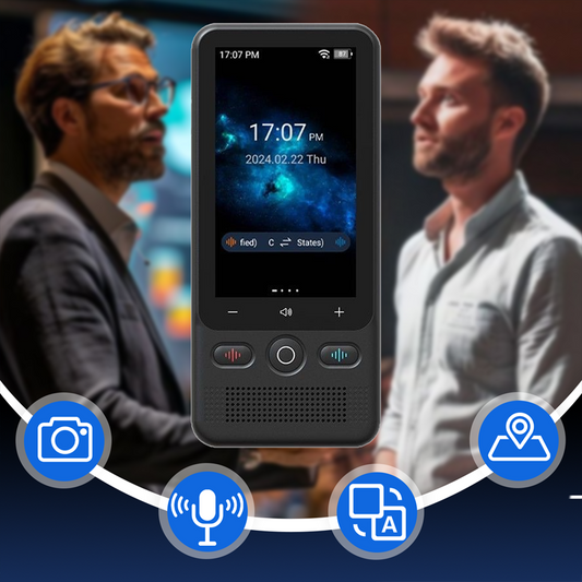 📢📢 50% KORTING!! ⏰📲 Draagbaar 2-in-1 vertaalapparaat – Realtime vertaling, 🌍 138 offline talen, 🔋 Ultralange batterijduur | Perfect voor wereldreizigers ✈️
