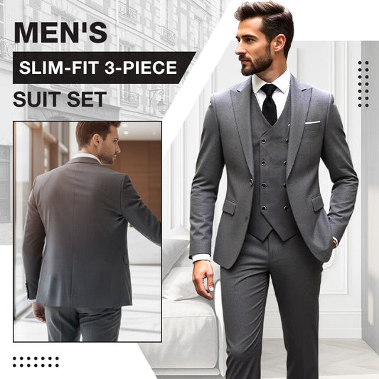 👔 Slim-Fit 3-Delig Herenpak – Perfect Getailleerd, Luxe Stof & Klaar voor Jouw Belangrijkste Moment 🤵