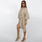 Women's V-Neck Wrap Dress – Tijdloze Elegantie voor Elke Gelegenheid