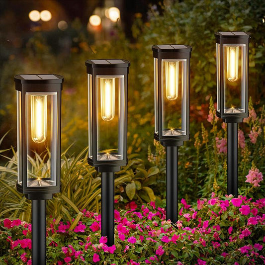 🌞 Zonne-Energie Tuinverlichting – Retro Design, 12-14 Uur Verlichting & IP65 Waterdicht