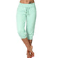👖50% KORTING! 🔥Cropped joggingbroek met trekkoord in de taille – Zachte polyester, capri-lengte & zijzakken (6 kleuren, S–3XL) 👖🌸