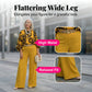 Set met retro-top met print en wijde broek voor dames