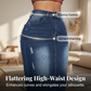Denimrok met hoge taille en gerafelde zoom voor dames