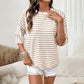 🟔 UITVERKOOP 49% KORTING ✨ Gestreepte T-shirt met relaxte pasvorm voor dames