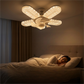Houdt je koel en stralend 🌬️💡 LED-ventilator met 5 bladen en kristaleffect