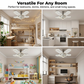Houdt je koel en stralend 🌬️💡 LED-ventilator met 5 bladen en kristaleffect