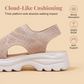 Ademende platform sandalen van mesh voor dames