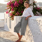 Casual cropped broek voor dames met knoopdetails