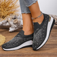 ⏰ TIJDELIJKE PRIJSVERLAGING! 💎Platform sneakers met stras, hoog comfort
