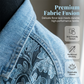 Luchtig damesjack van denim met bloemenprint en patchwork van kant