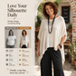 🔥50K+ VERKOCHT HALVE PRIJS🌿 Holle poncho top kwalitatieve mengstof losse pasvorm S-3XL