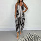 Gestreepte mouwloze maxi-jurk voor dames