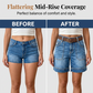 👖✨ Dames Bermuda Spijkerbroek Shorts met Zakken | Nu 50% Korting! | Midden Taille & Stretchy 🌞