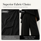 Set voor dames bestaande uit een elegante cape-top met hoge kraag en een broek met wijde pijpen
