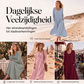 👖 TIJDELIJK 50% KORTING! ✨Damesjurk met effen kleur en lange mouwen