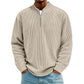 ✨Heren corduroy sweatshirt met halve rits, casual top met opstaande kraag en lange mouwen