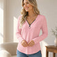 🔥 50% KORTING ✨ Dames V-Hals Shirt met Rits – Elegante Pasvorm & Comfortabele Stijl 💕